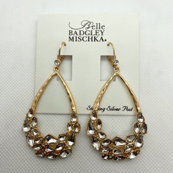 Badgley Mischka Open Teardrop Earrings - Picture 4 of 4